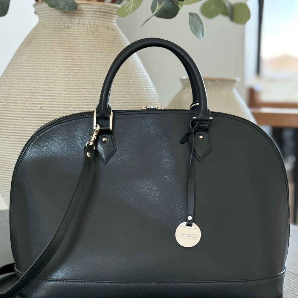 👜 Pulicati Saffiano Leather Dome Satchel - Large